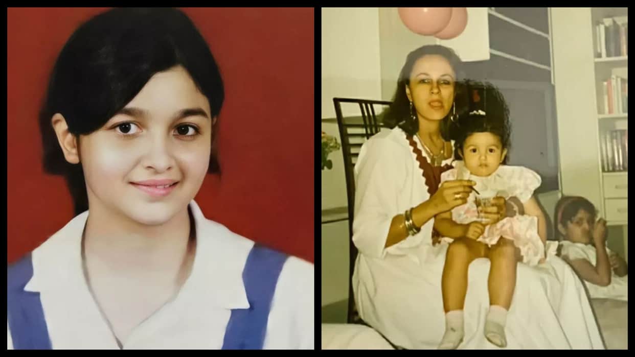 Bhramastra Actors Alia Bhatt Ranbir Kapoor Childhood Photos get viral on internet after pregnancy announcment