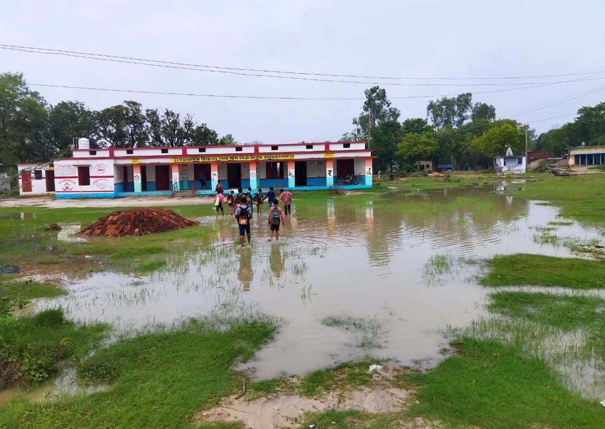 Waterlogging in more than 20 schools, children face difficulties
