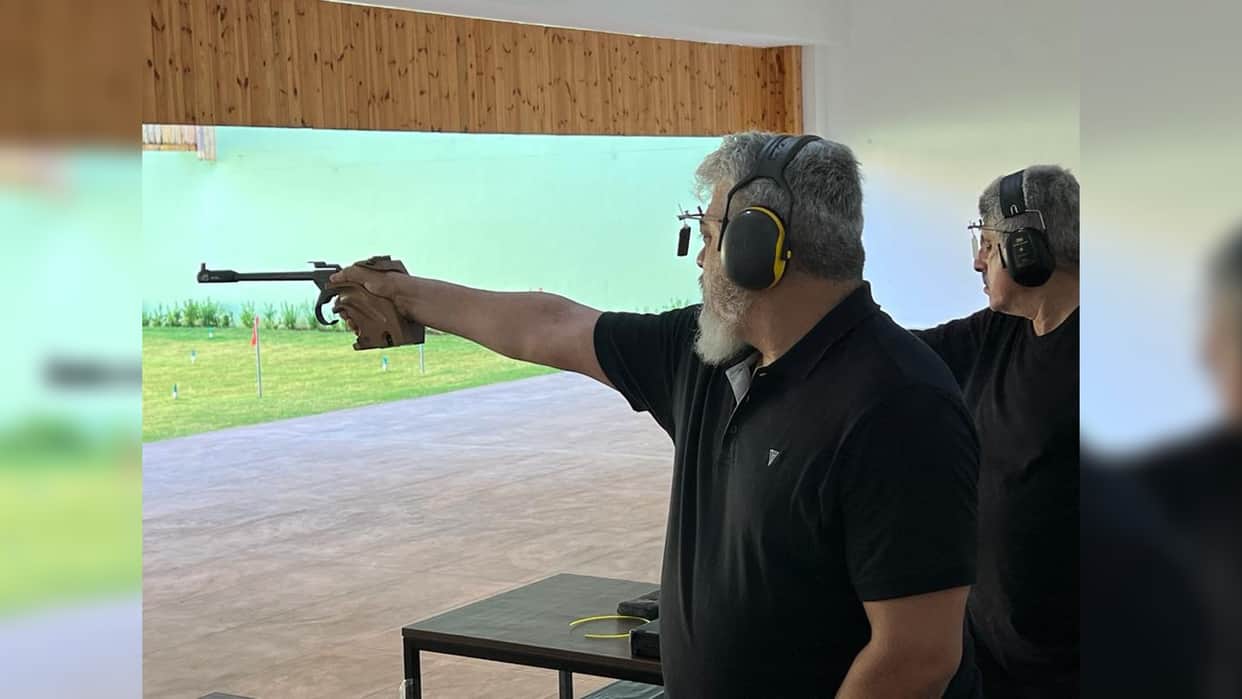 south actor ajith kumar wins four gold medals 47th tamil nadu state shooting championship