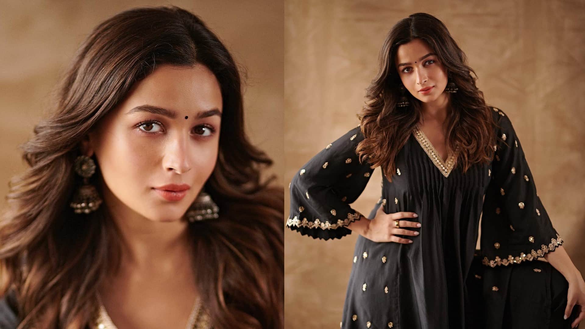 alia bhatt new pics in black kurta and  janhvi kapoor look glamorous today celebrity update in 10 pictures