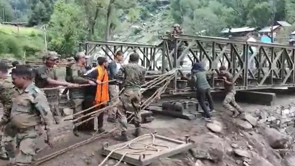 Army built 170 feet long Kundel bridge in record time in Kishtwar