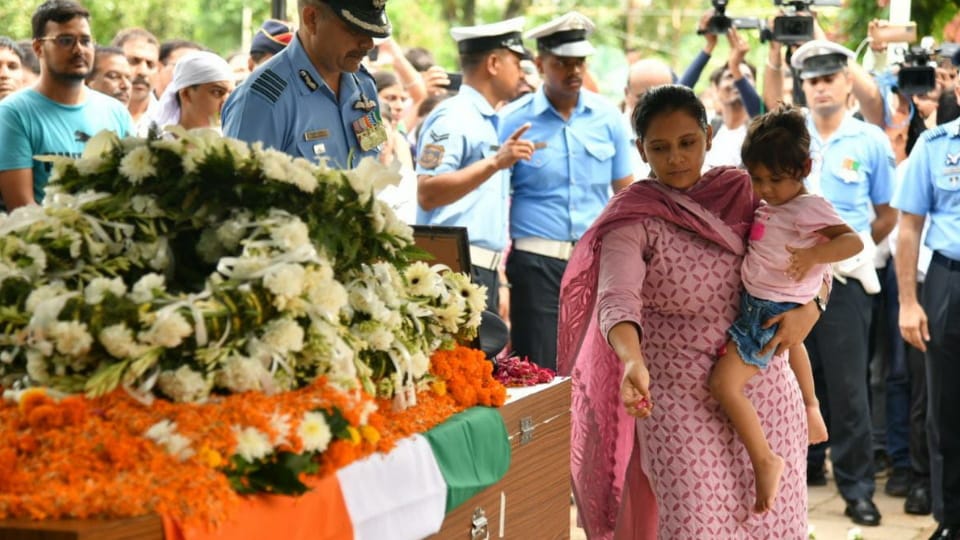 Funeral of pilot Mohit Rana killed in MiG-21 crash today in Chandigarh