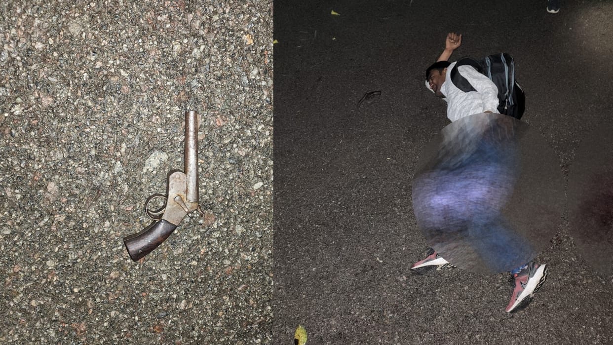 One injured and one ran away in police encounter in Gomati Nagar Lucknow.