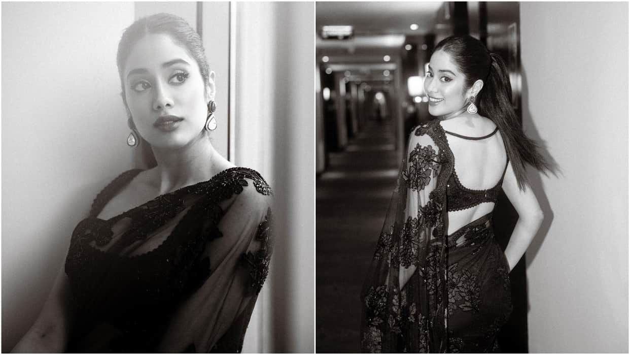 Janhvi kapoor shared her photos in saree to thank her fans for giving love to her film good luck jerry