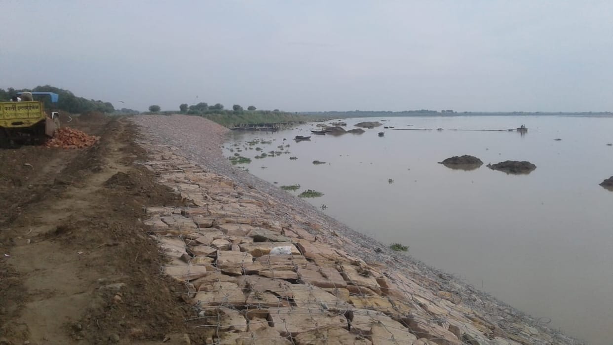 When will the anti-erosion work be completed on the banks of Ganga, Sherpur-Semra claims 70 percent protection from work