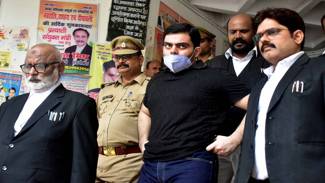 Chargesheet on two including Atiq's son Ali for demanding five crore extortion, action against former MP too s
