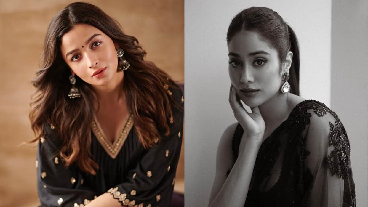 alia bhatt new pics in black kurta and  janhvi kapoor look glamorous today celebrity update in 10 pictures