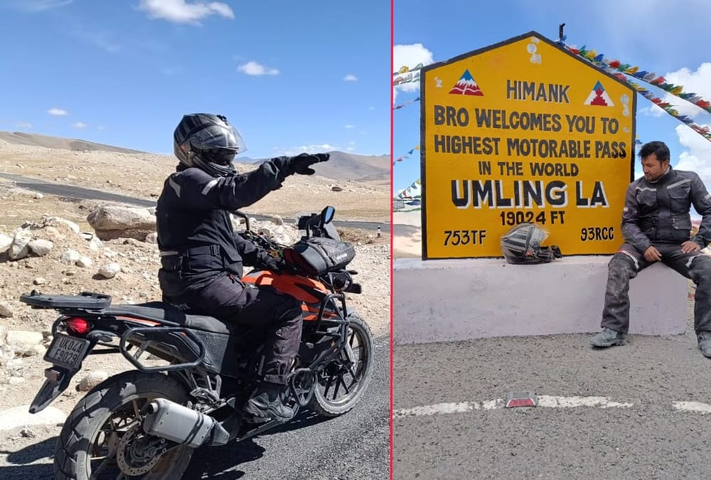 Uttarakhand News: Biker Manish Chaudhary Reach Umling La pass Know his Experience