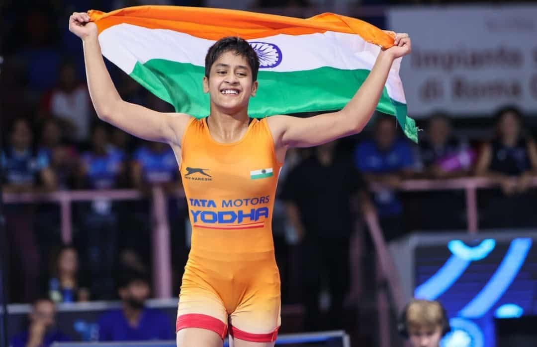 Mokhara's Ritika won the gold medal in the World Cadet Wrestling Championship