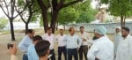 करबला को आने जाने वाले ताजियों के रूट पर व्यवस्थाओं का निरीक्षण करते नगर निगम मुख्य अभियन्ता सुर?