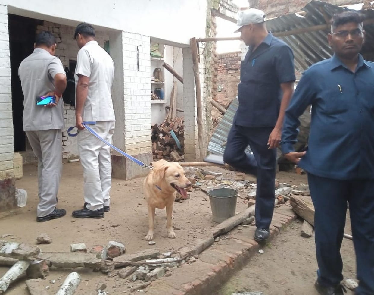 Blast was due to fireworks not gas cylinder
