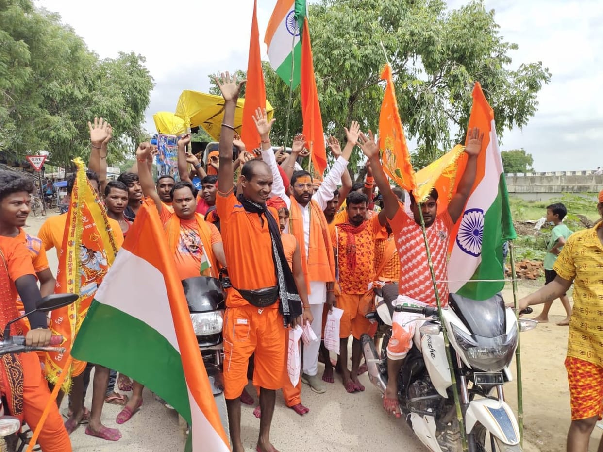 The train of Kanwariyas reached for Jalabhishek