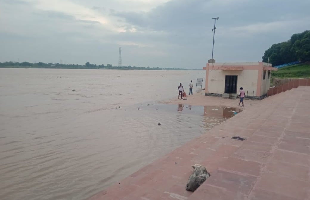 cremation ground submerged in sand