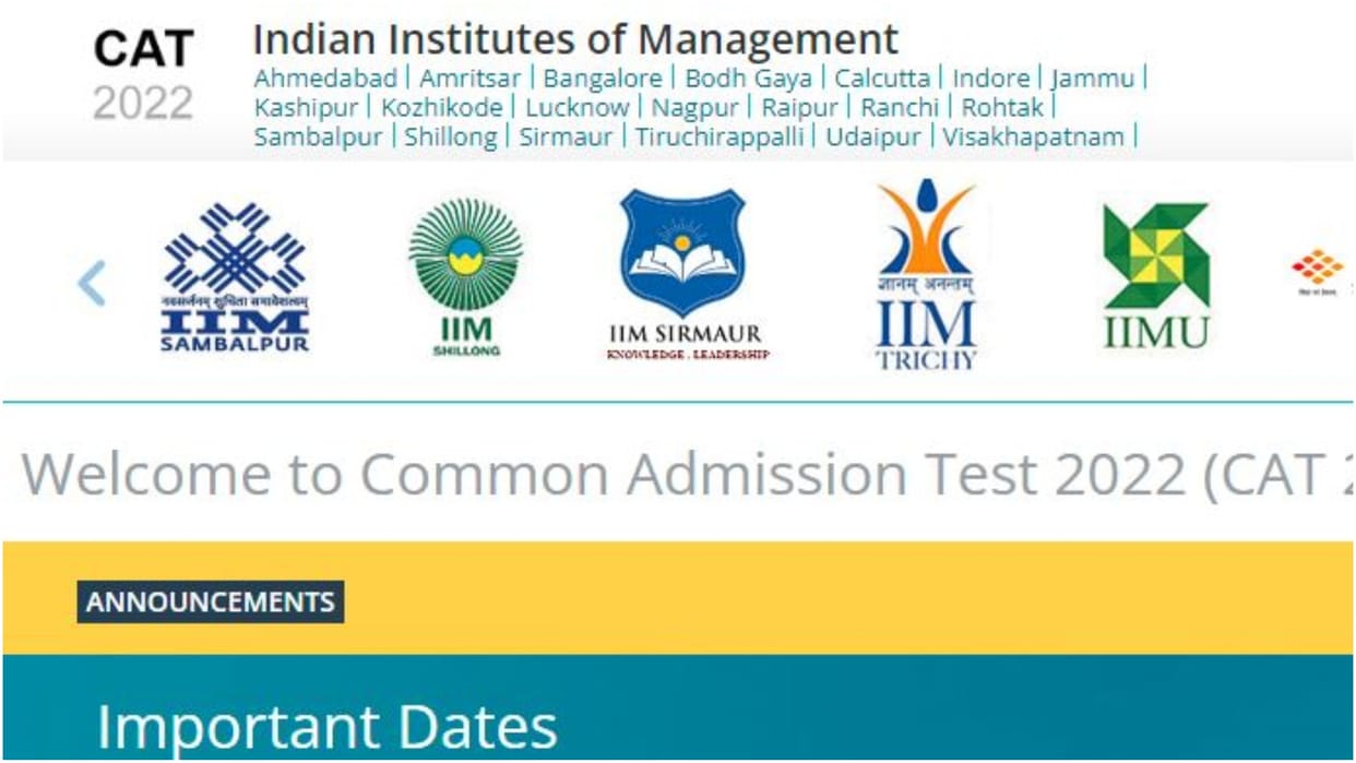 CAT 2022 notification released at iimcat.ac.in, Registration will start from 3 August
