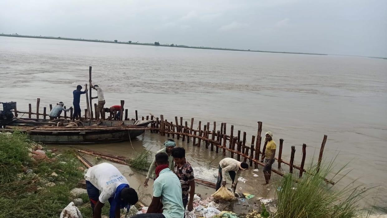 Efforts to save the road from further erosion intensified