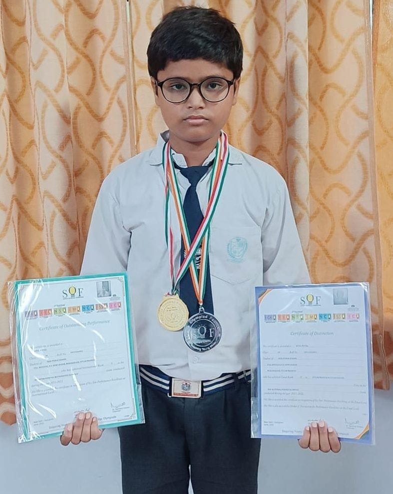 atul got second position in maths olympiod