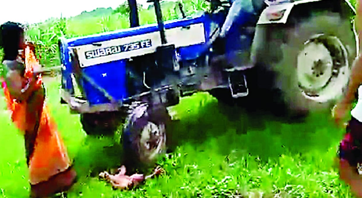 Video Viral: The mother threw the milk-headed girl in front of the tractor