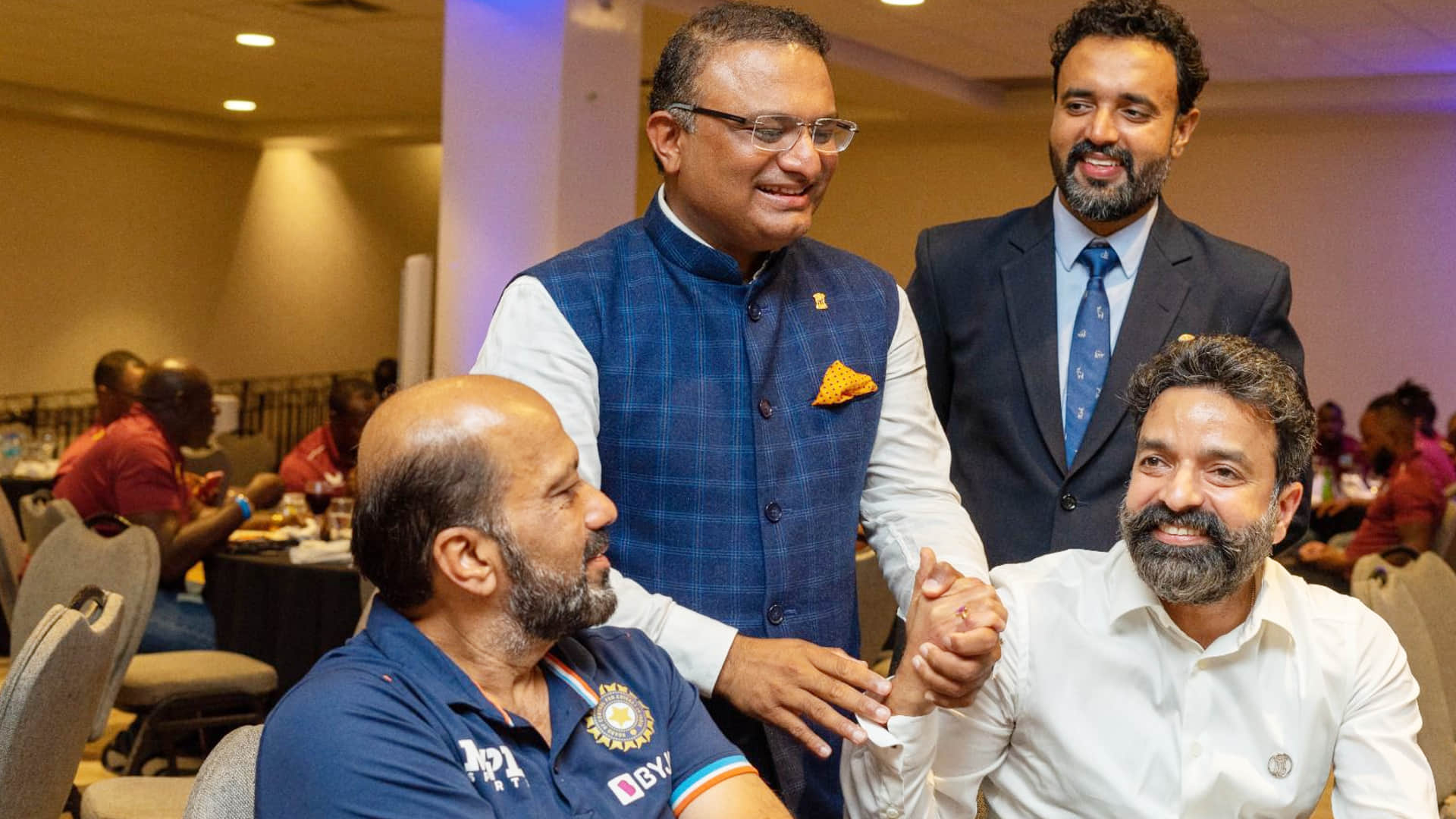 Photos from an official reception of Team India hosted by the High Commissioner Dr KJ srinivas in St Kitts