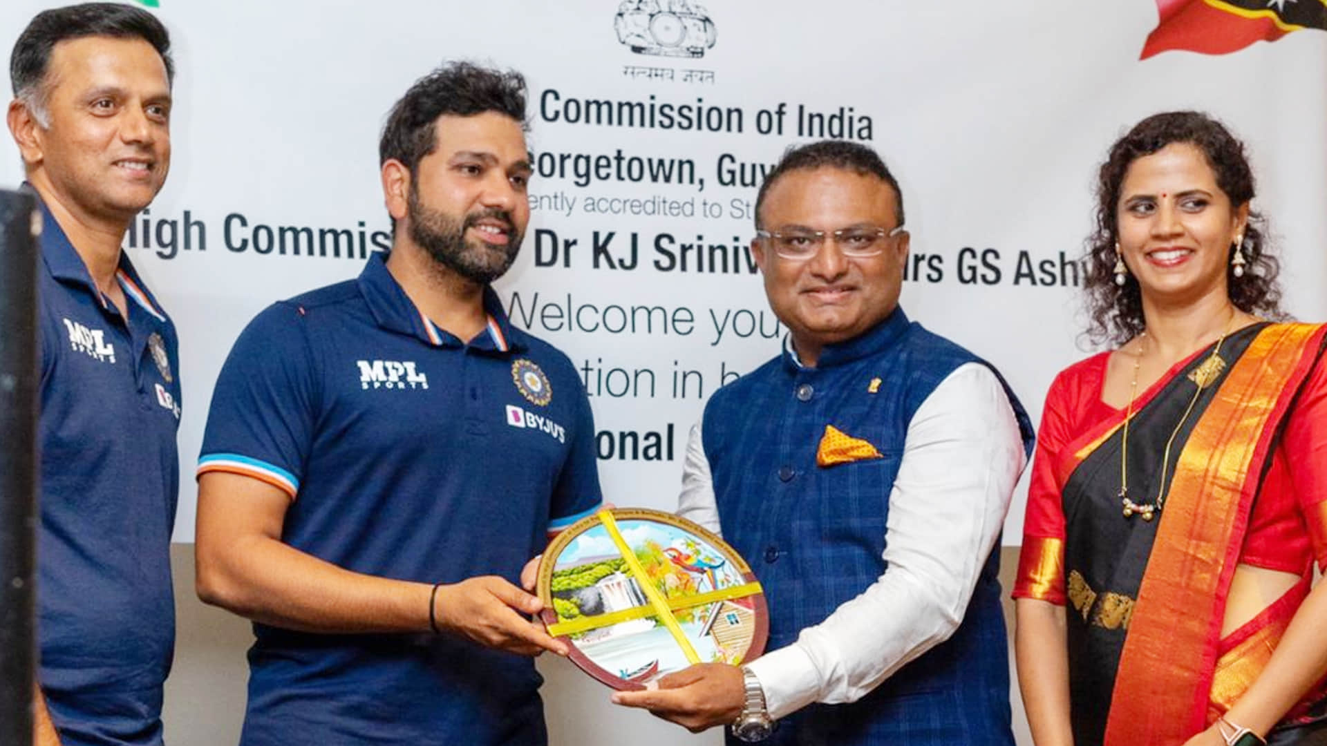 Photos from an official reception of Team India hosted by the High Commissioner Dr KJ srinivas in St Kitts