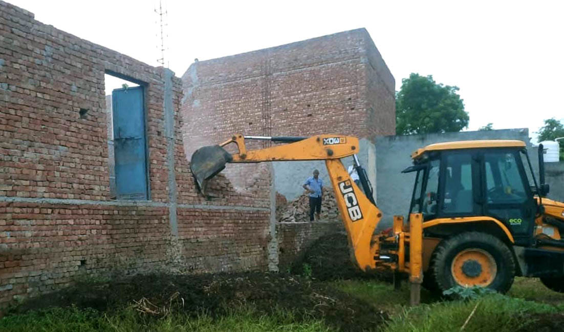 Encroachment removed from pond