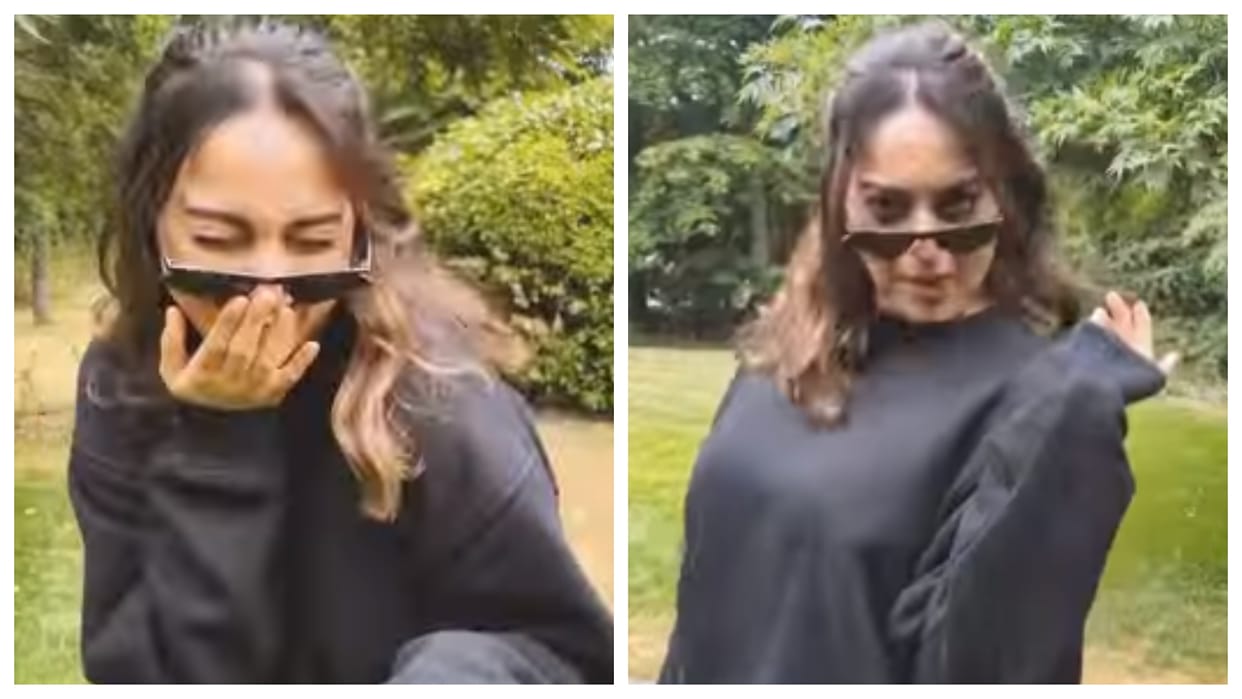 Sonakshi Sinha shares a video on instagram in black outfits rumored boyfriend Zaheer Iqbal reacted on it