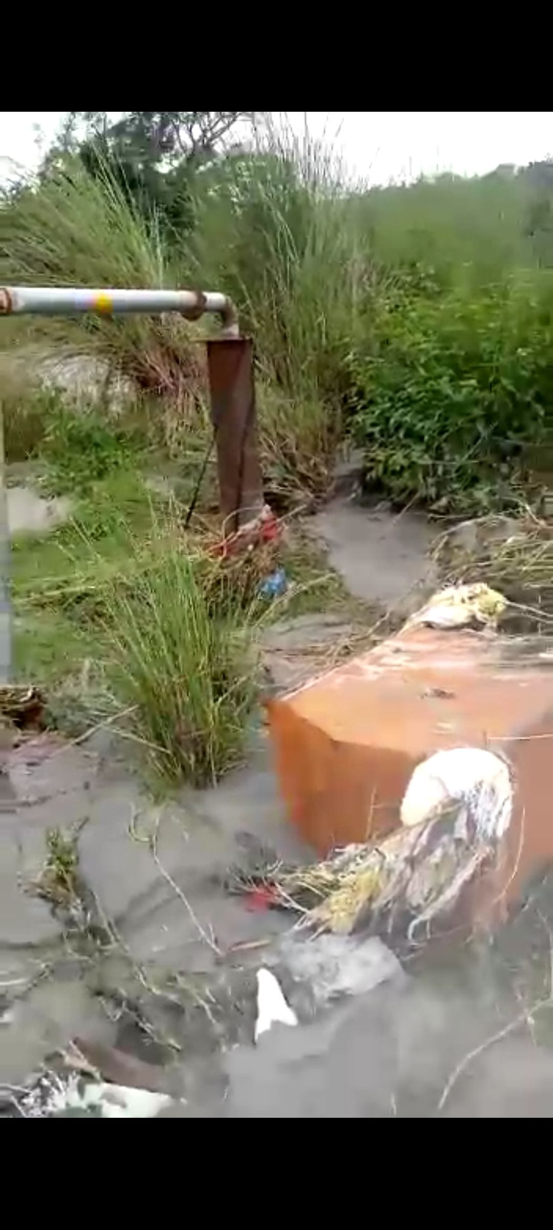 water scheme effected with rain