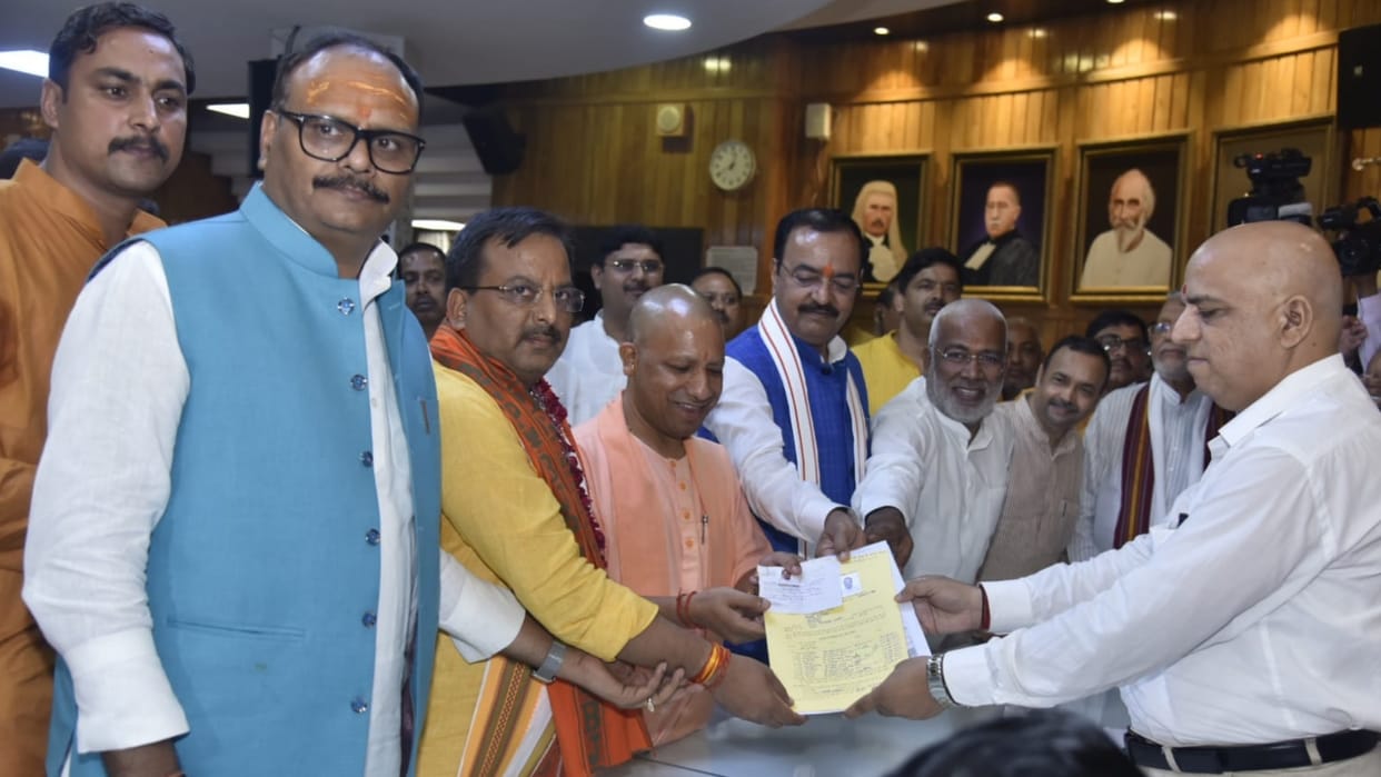 BJP and SP MLC candidates filed nomination for MLC bypoll in UP.