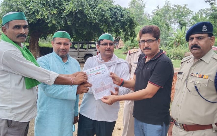 Farmers gave a symbolic strike