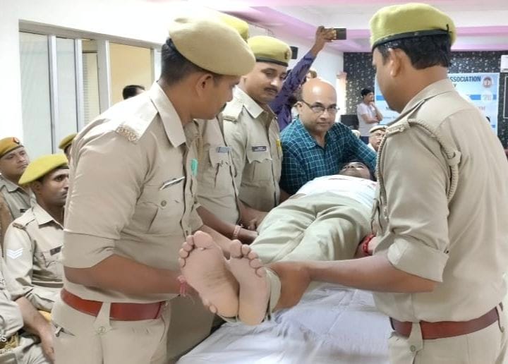 Training given to policemen to save the life of the person injured in the accident
