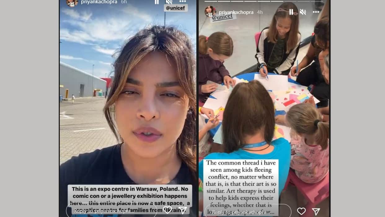 priyanka chopra meets refugees from ukraine in Poland convention centres