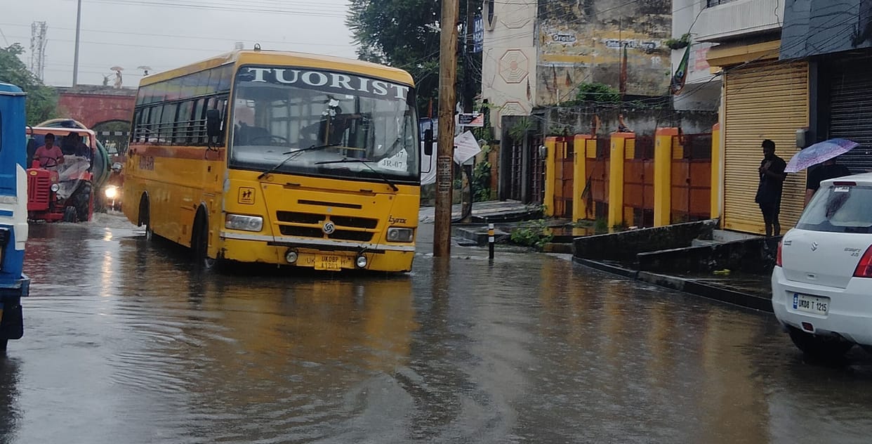 Dharmanagari changed into a pond due to two and a half hours of rain