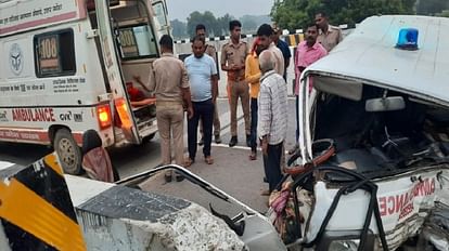 Accident In Ghazipur:चालक को झपकी आने से पुल से टकराई एंबुलेंस, मरीज सहित दो की मौत - Accident In Ghazipur Ambulance Collided With Bridge, Two Including Patient Died - Amar Ujala Hindi