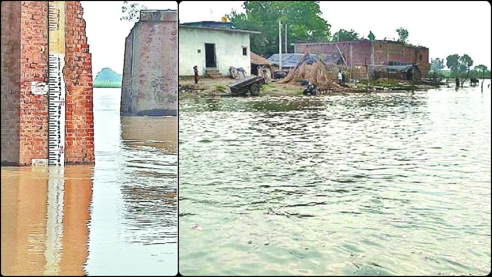 Flood situation in Kasganj due to Ganga water lever increasing