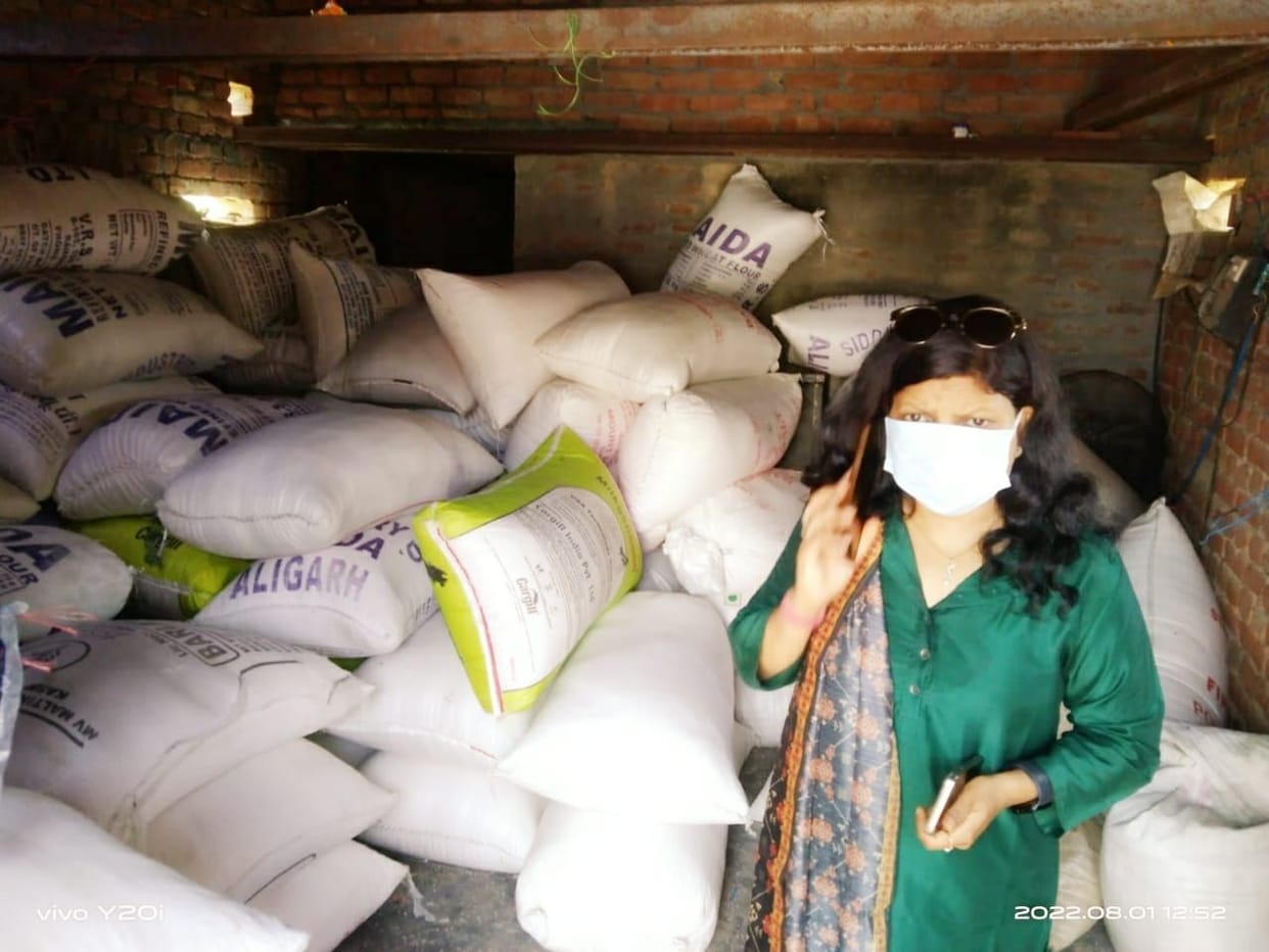 Hathras: Black marketing rice recovered from BJP leader's warehouse, sealed