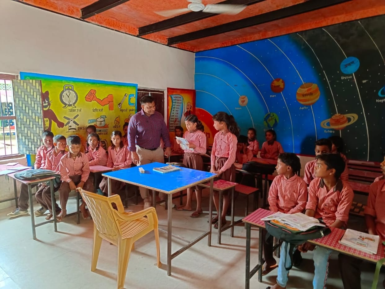 Nine including two teachers were absent from duty
