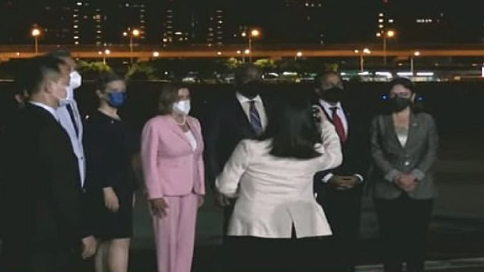 Speaker Nancy Pelosi landed in Taiwan on Tuesday amid warnings from a furious Beijing