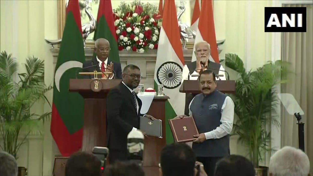 Maldives President Solih in Delhi,  met pm modi, many agreement signed