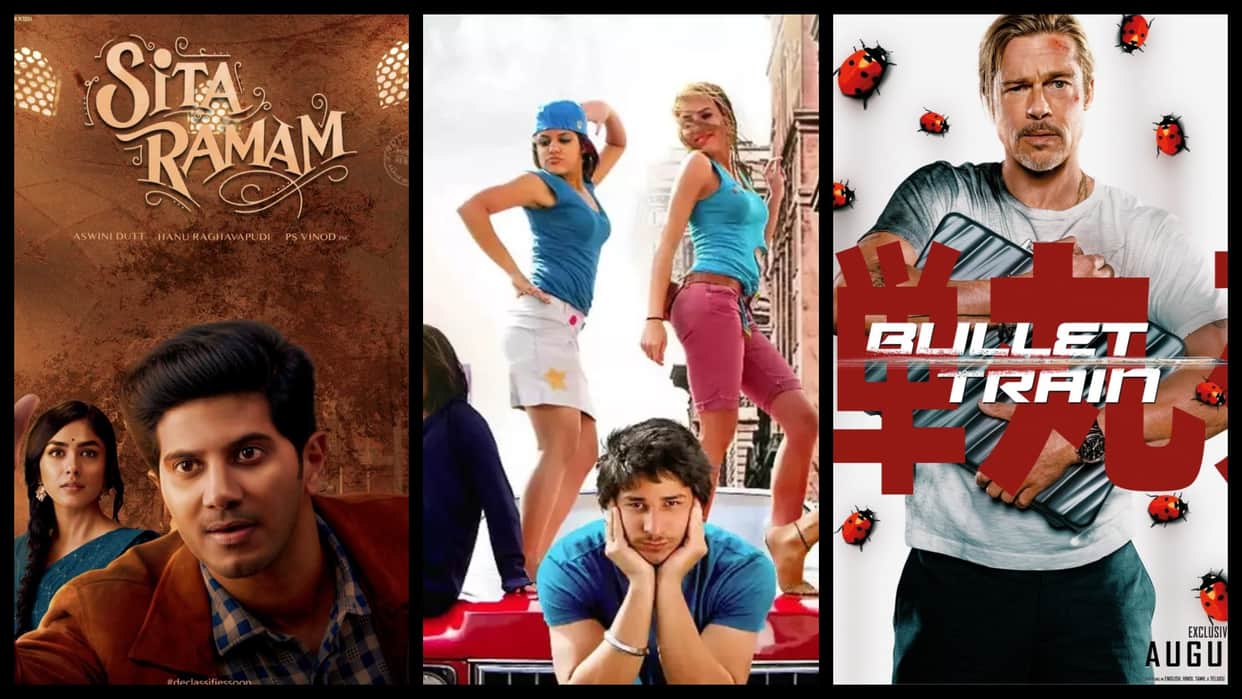 movie release this week sita ramam bimbisara brad pitt bullet train bollywood hollywood films in theaters