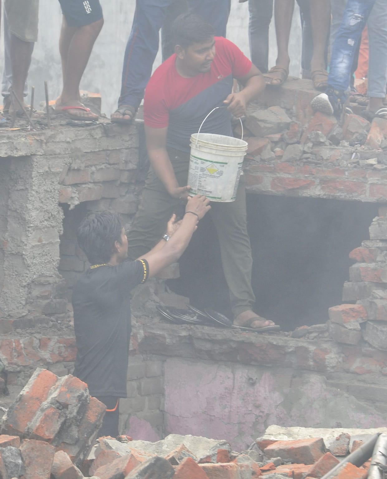 Seven people were present in the house during the blast, there was a stampede to save themselves