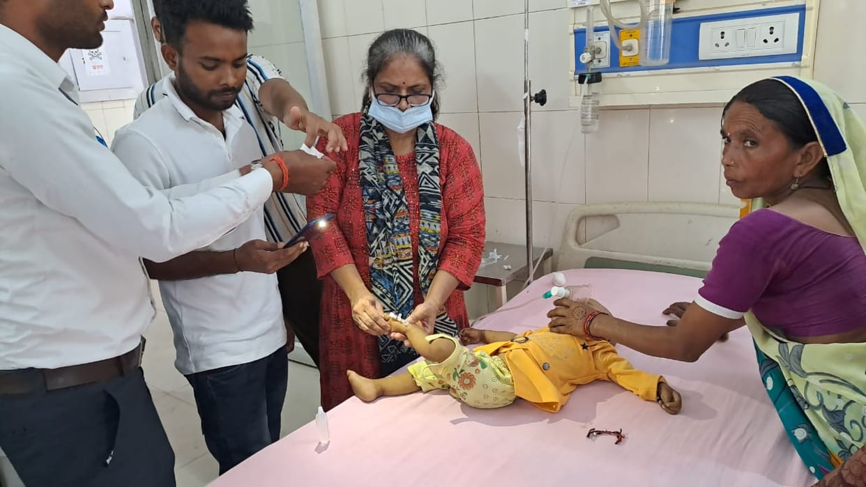 Pediatric patients with vomiting-diarrhoea, fever increased