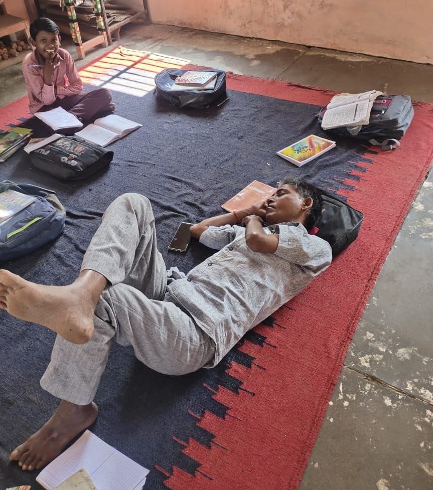 kanpur dehat: photo of teacher sleeping in silhola primary school class goes viral