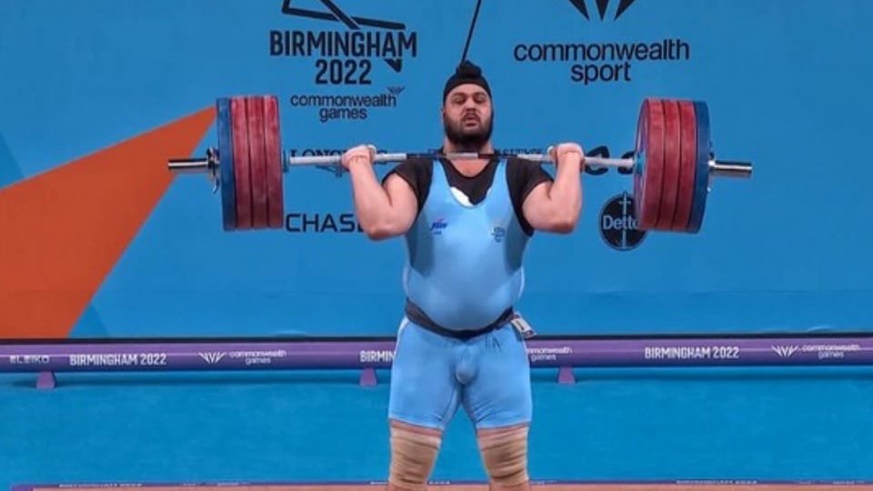 Gurdeep Singh of Punjab won bronze medal in 109 kg weight category of Commonwealth Games