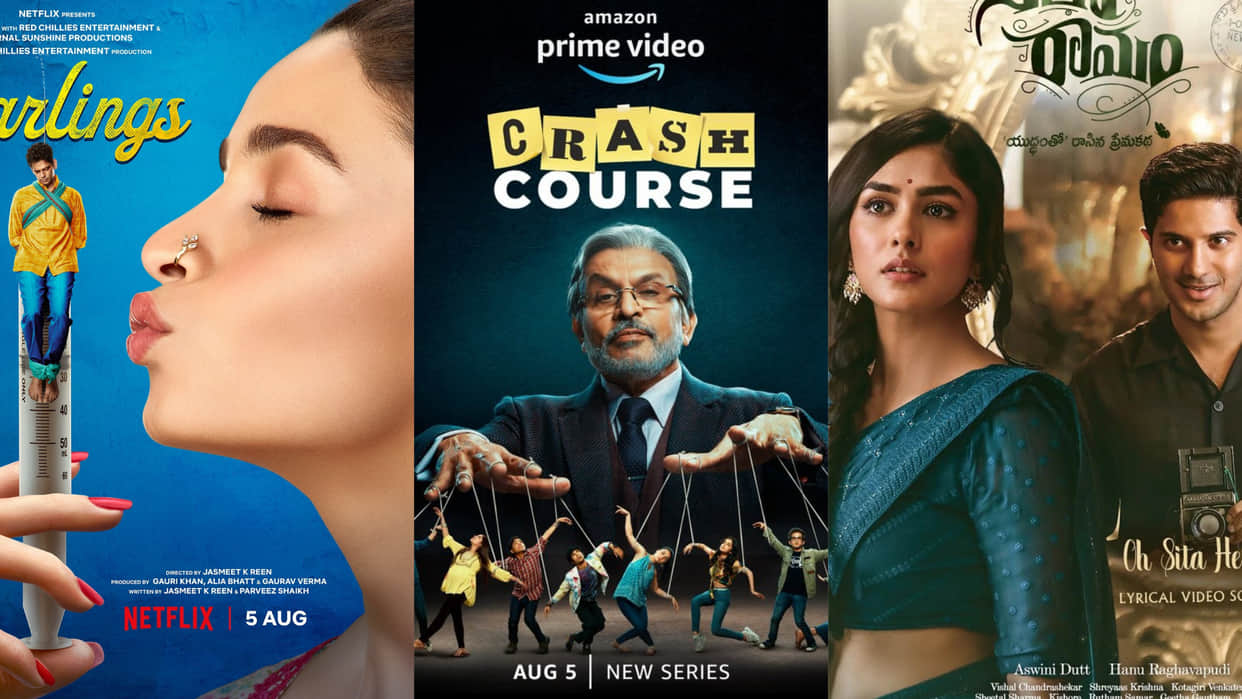 Friday Movies Web Series Release Darlings Sita Ramam crash Course Will Hit Theaters OTT Platforms this August