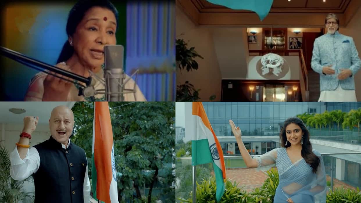har ghar tiranga sonu nigam Asha Bhosle Amitabh Anushka Akshaya and others feature independence day anthem