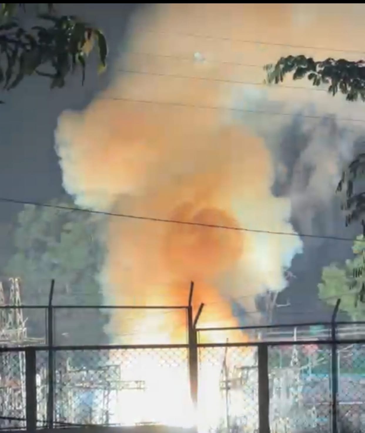 Fire broke out in the whistle breaker of the power house