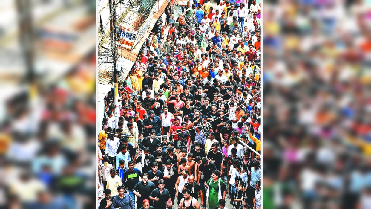 Fourth Muharram procession took out in a traditional way