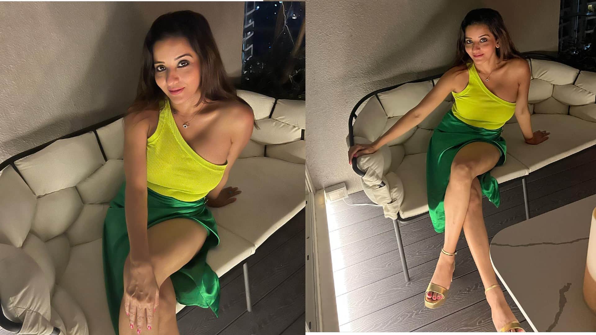 bhojpuri actress monalisa shared her video grooving on vijay devarakonda liger son aafat