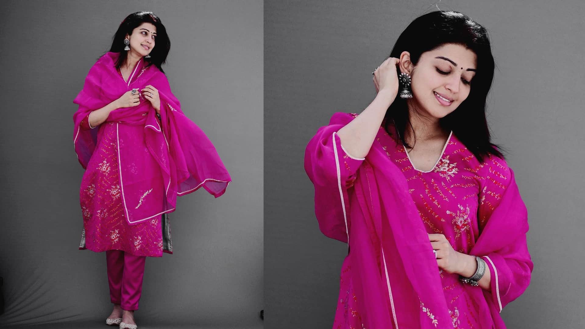actress pranitha subhash reacts trolls criticising her photo sitting near husband feet for bheemana amavasya