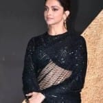 deepika padukone in black saree