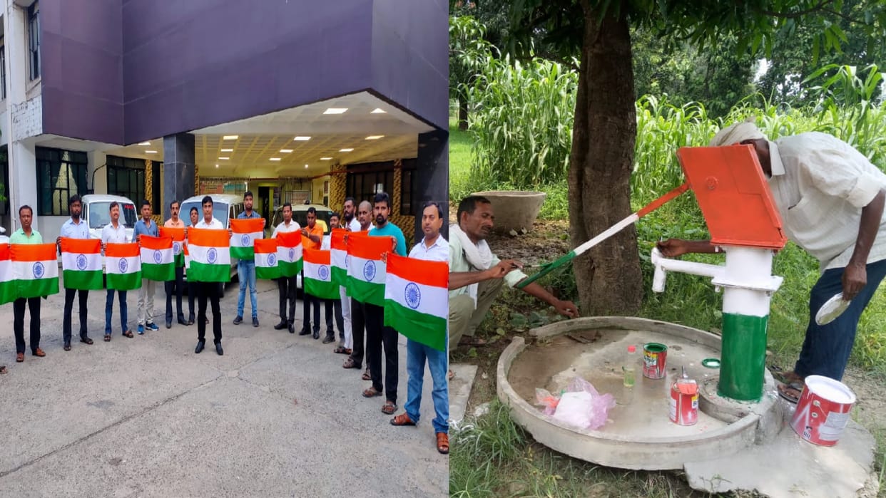 Gorakhpur to village color of celebration of independence visible
